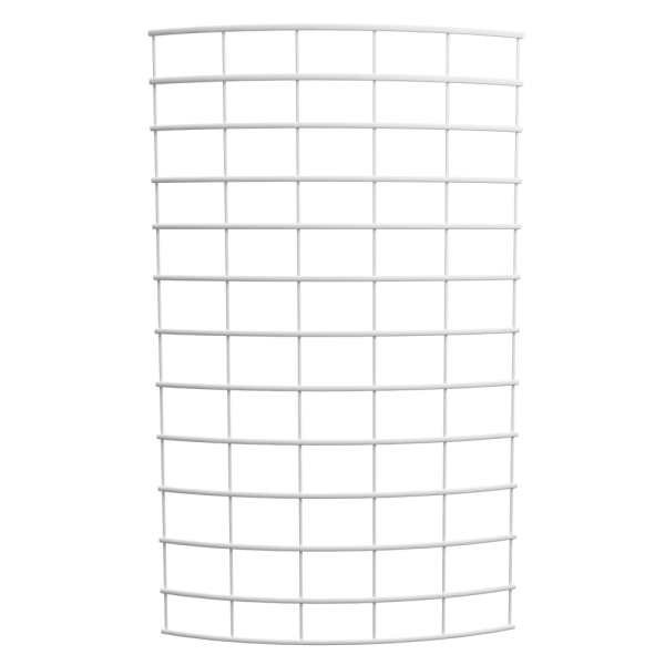 sk_Стенка сетчатая радиусная угла внешнего 45 град. 600мм (стойка 70х30) (25сер), Глянец, RAL9016 Белый sk_Стенка сетчатая радиусная угла внешнего 45 град. 600мм (стойка 70х30) (25сер), Глянец, RAL9016 Белый