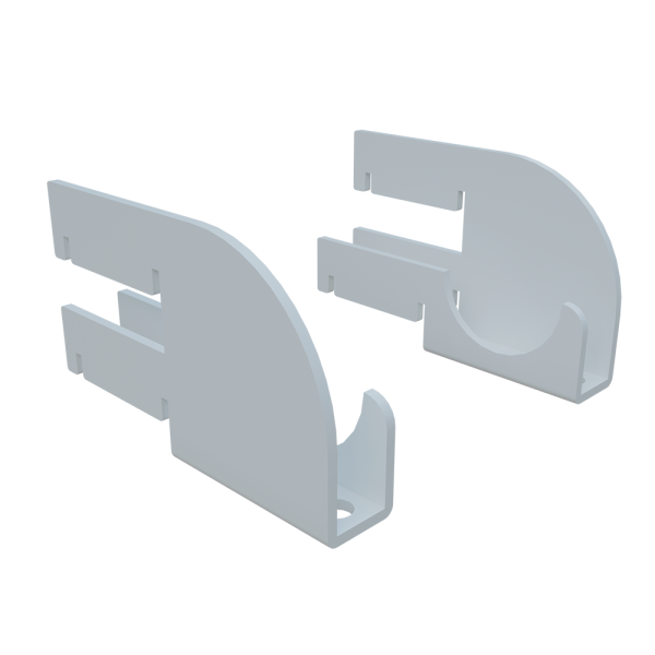 sk_Ложемент трубы ø 25 мм (левый+правый), Глянец, RAL9016 Белый