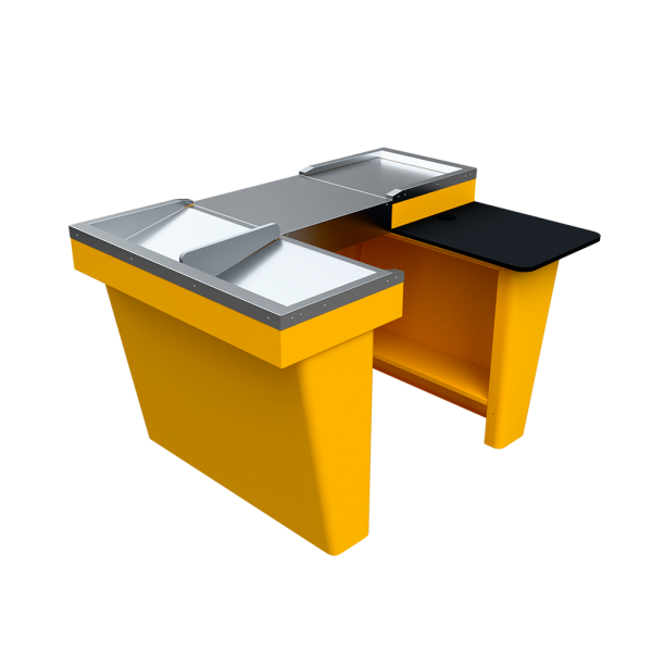 sk_Кассовый бокс Stream-XL-150 v3.0 (шлиф. нерж., вырезы ДЯ FT, МК2Т, шир.накоп),RAL1018,Желтый,Правый
