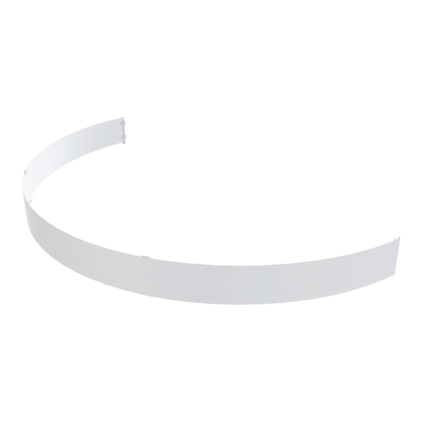 sk_Плинтус торцевой полукруглый база 600 мм (25 серия), Глянец, RAL9016 Белый