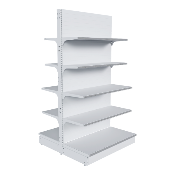 stpos_НАБОР стеллаж 25 70 ГЛУХОЙ островной 1900х1000х500 10 полок, ценникодержатели