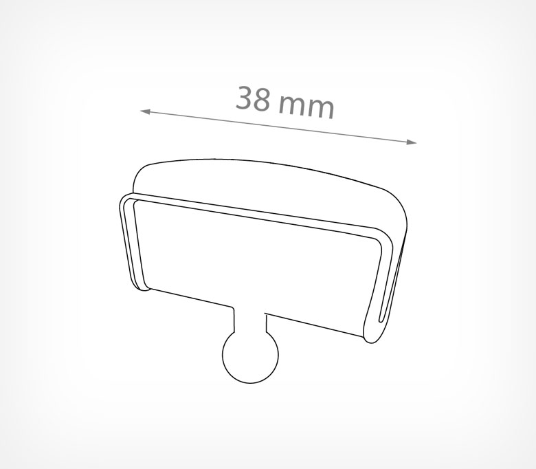 03_Держатель CARDHOLDER-VL 38мм, Черный