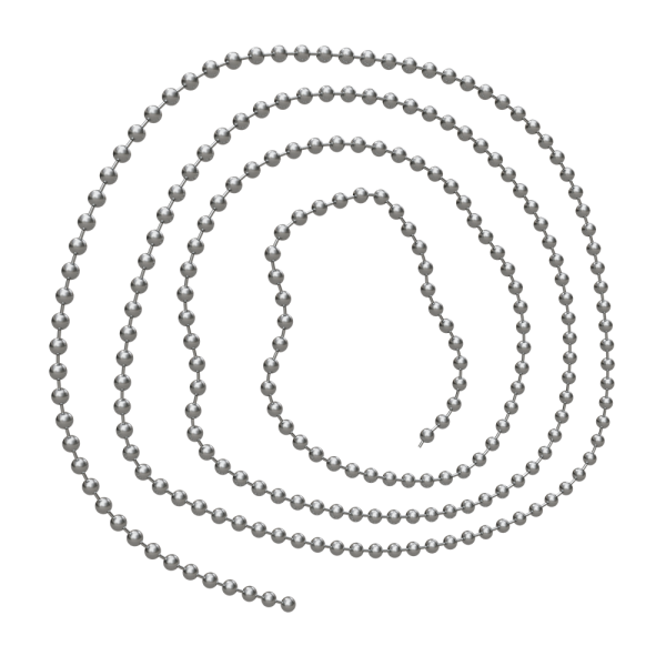 sk_Шариковая цепочка металлическая 2,4 мм в отрезках 800мм, хром