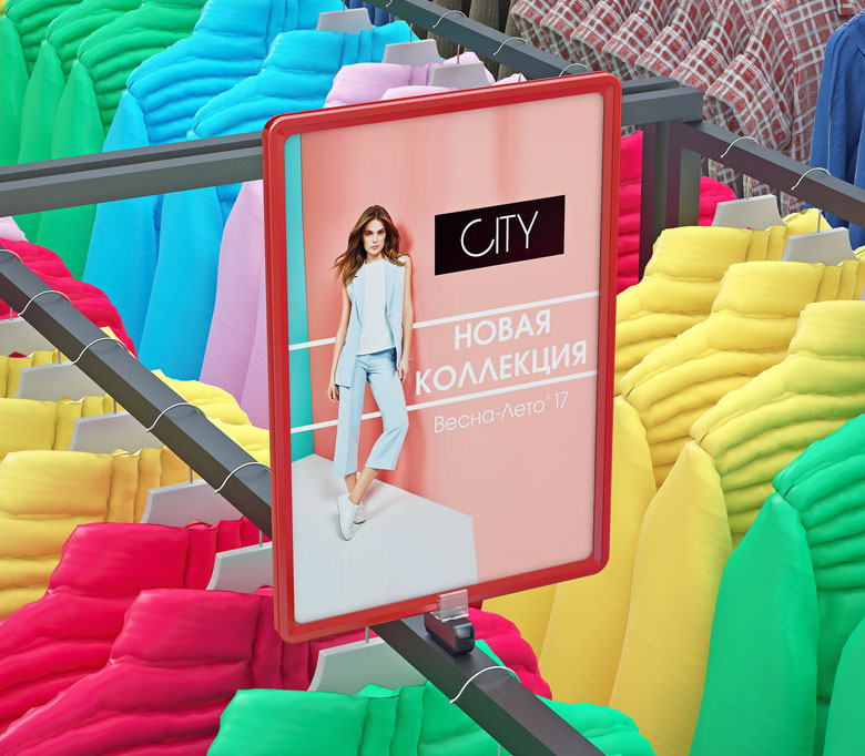 04_Держатель рамки магнитный поворотный MAGNET-MINI, Черный