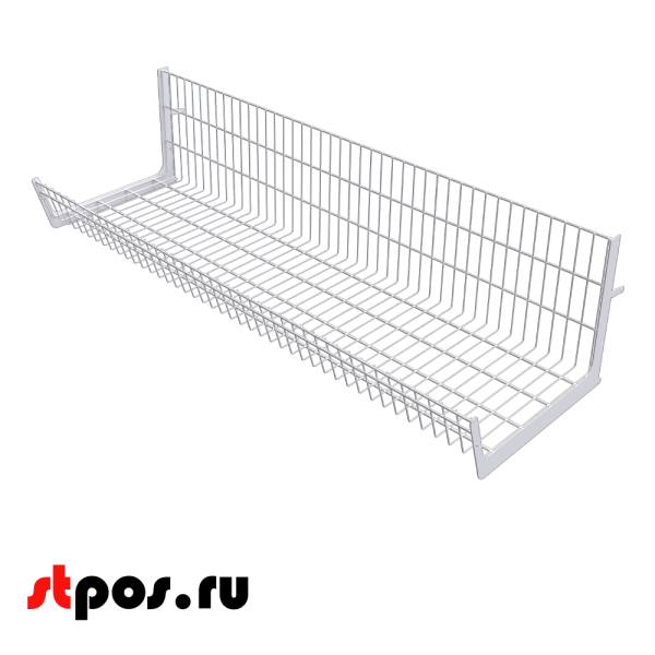 00_Основание корзины сетчатой навесной 400х1330х300 мм (для 25 50 серии),Глянец,RAL9016 Белый