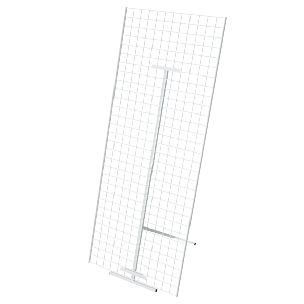 sk_КОМПЛЕКТ Стенд напольный с сеткой 1500х600 мм, RAL9016, Белый
