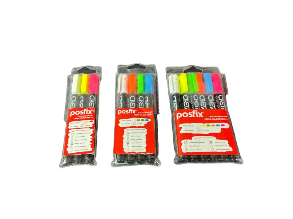 02_Набор цветных меловых маркеров CRETA COLOUR MIX 3