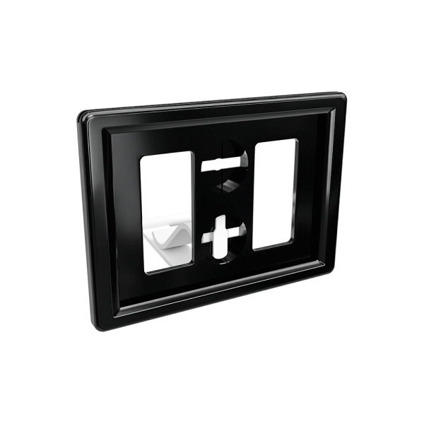 sk_Рамка ТЕХНО А8 черная, белый держатель TECHNO SUPPORT CLIP