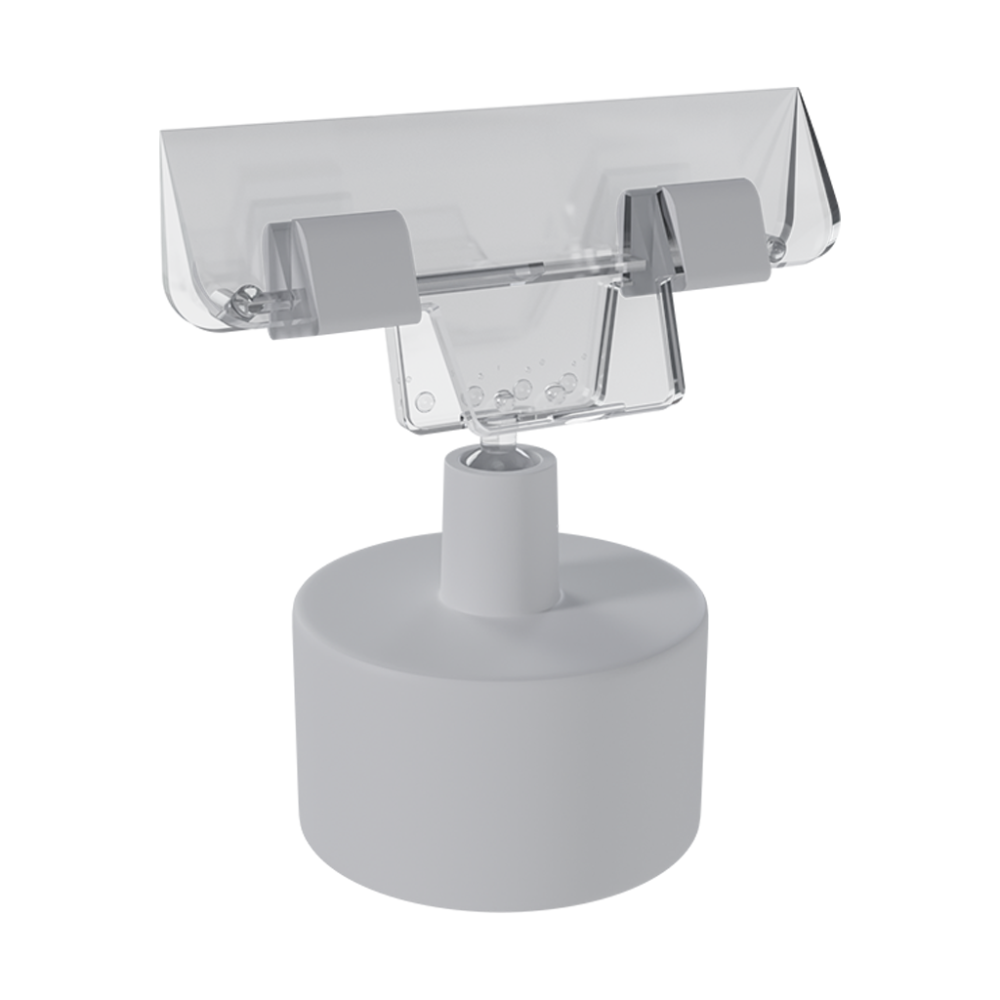 sk_Ценникодержатель на бутылочную крышку 28м BOTTLE CAP-GRIP, ножка   0мм, Белый/Прозрачный