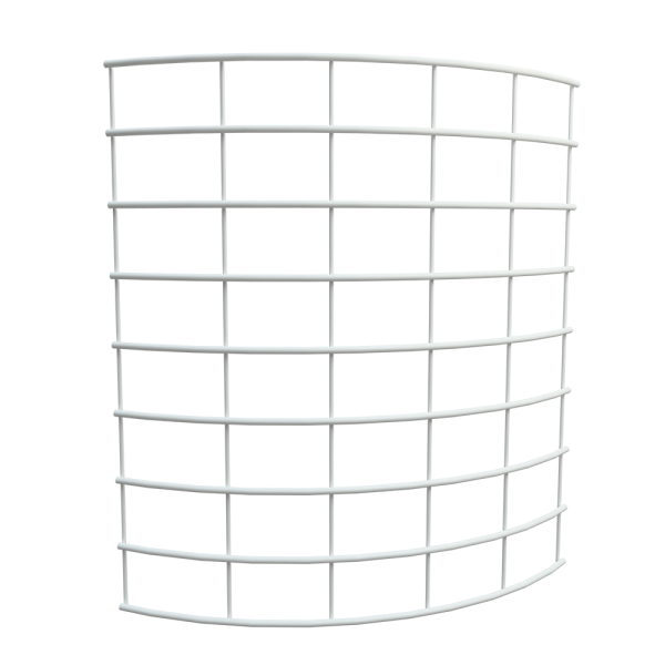 sk_Стенка сетчатая радиусная угла внешнего 90 град. 400мм (Стойка 70х30) (25сер), Глянец, RAL9016 Белый sk_Стенка сетчатая радиусная угла внешнего 90 град. 400мм (Стойка 70х30) (25сер), Глянец, RAL9016 Белый