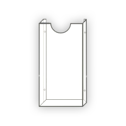 1_Карман информационный А6 из ПЭТ объемный вертикальный (стопка листов до 2см)