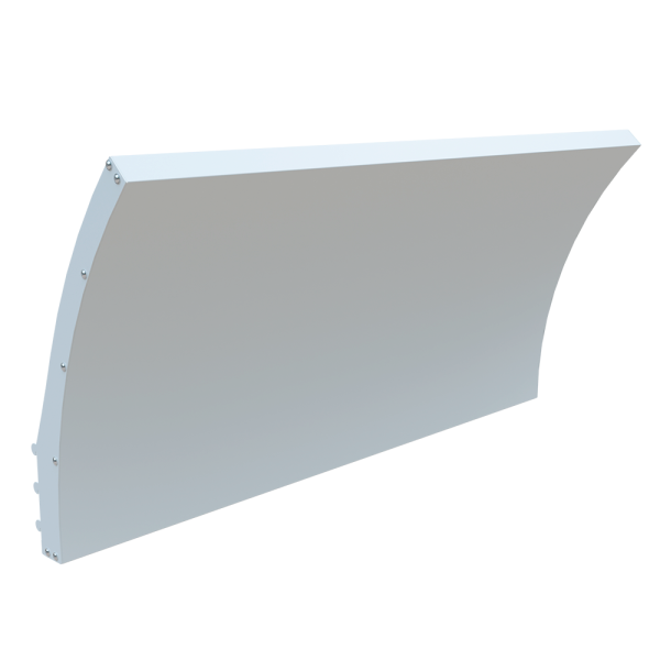 sk_Фриз рекламный с вогнутой панелью 500х1000 мм (унив. для 25/50 серии), Глянец, RAL9016 Белый