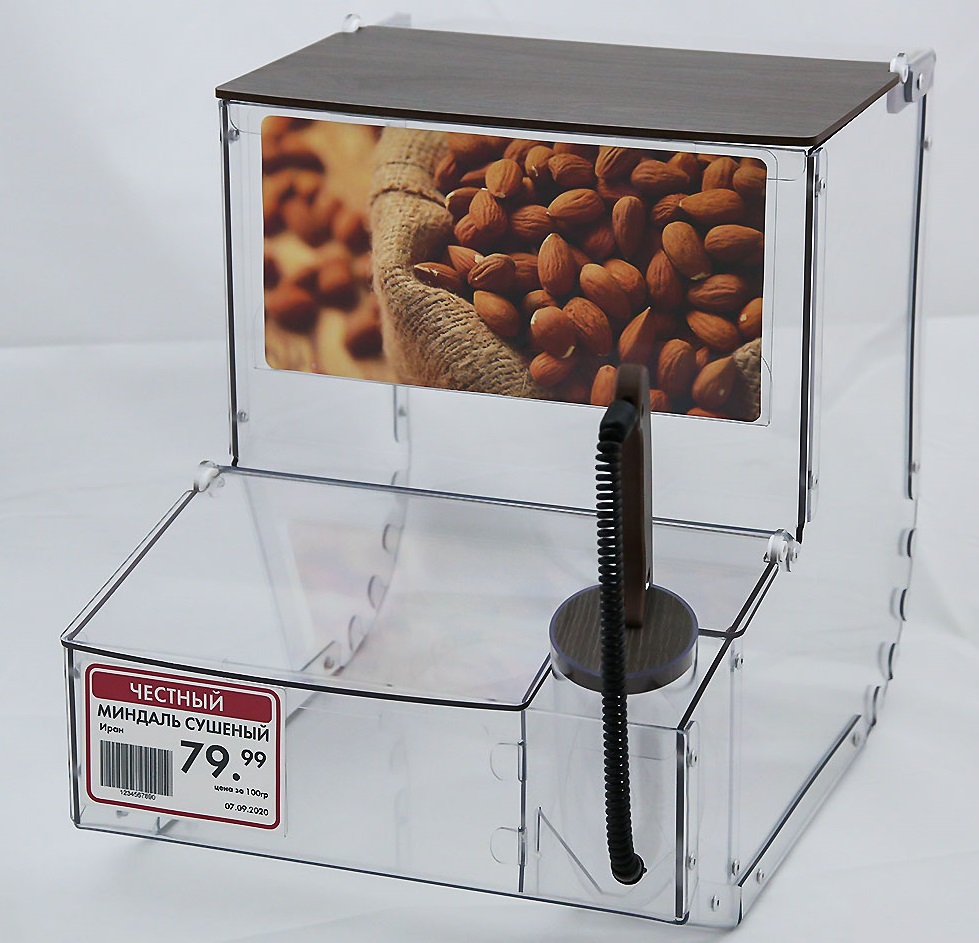 4_Полочный ротационный контейнер для сыпучих продуктов L7 7л, с цд, прозрачный