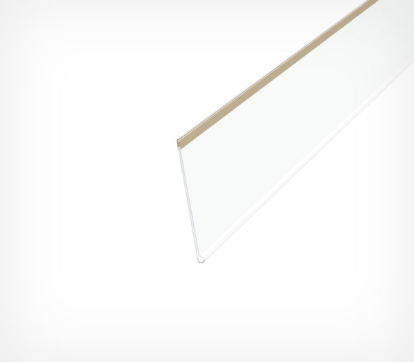 01_Ценникодержатель полочный самоклеящийся DBR60, длина 1000мм, Прозрачный цвет 01_Ценникодержатель полочный самоклеящийся DBR60, длина 1000мм, Прозрачный цвет