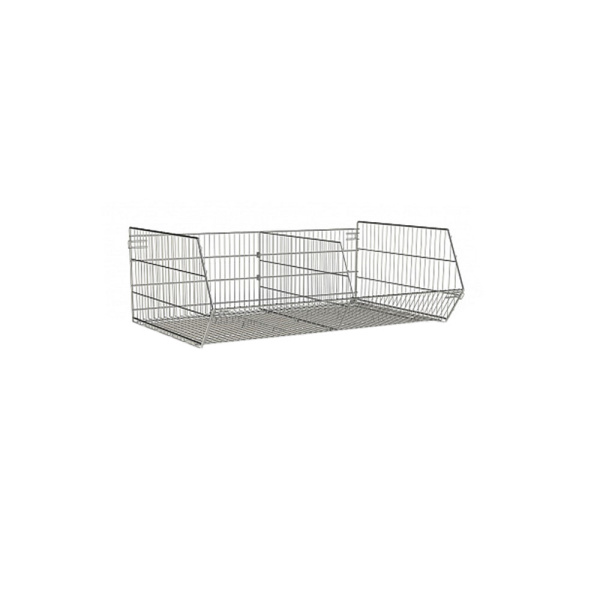 1_Корзина штабелируемая разборная с ножкой 800х1000х400 мм Нордика ЦИНК