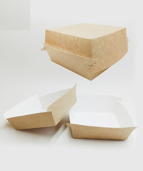 01_Контейнер для бургера 1000 мл, 120х120х70 мм, Бурый