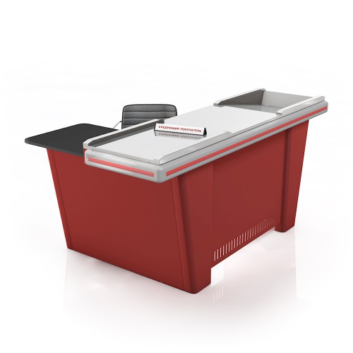 1_Кассовый бокс Stream-L-180 v2.0 (шлиф. нерж., без вырезов, узкий накоп), RAL 5005, Синий, Правый 1_Кассовый бокс Stream-L-180 v2.0 (шлиф. нерж., без вырезов, узкий накоп), RAL 5005, Синий, Правый