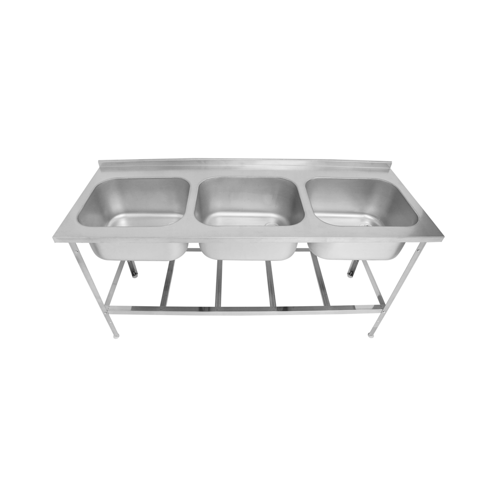 01_Ванна моечная трёхсекционная цельнотянутая ВМЦ 3/17755, Нержавеющая сталь