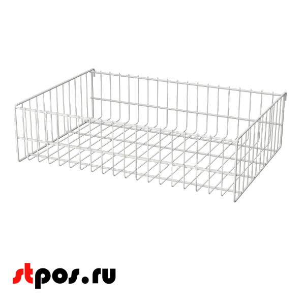 00_Корзина сетчатая на решетку 400х580 мм, h 150 мм Нордика RAL 9016