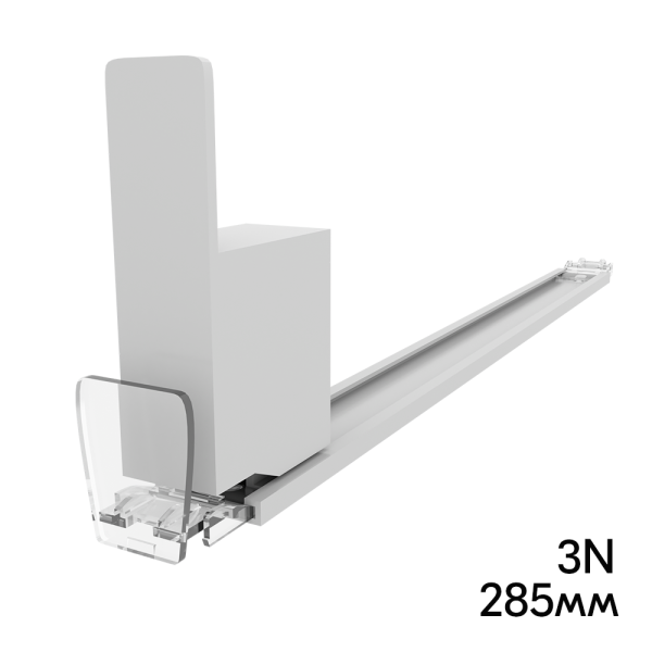 sk_Пружинный толкатель 15х68 мм FORTA SLIMA-1 3N, с ограничителем 20х25 мм, 3 ньютона, 285 мм, серый