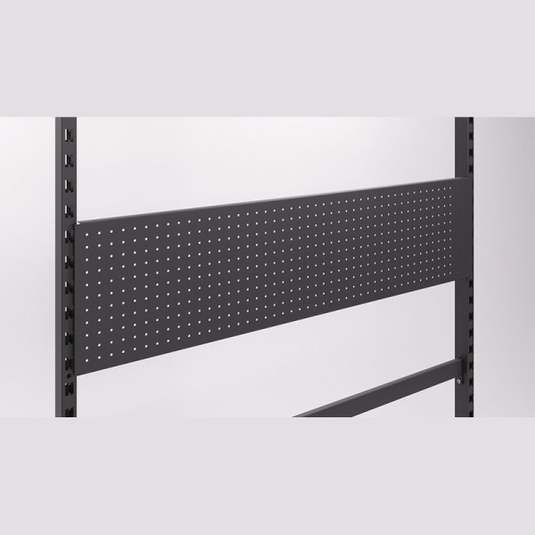 stpos_  Задняя стенка перфорированная для стеллажа Global (1200х300мм) GLS.303C, Муар,черный 
