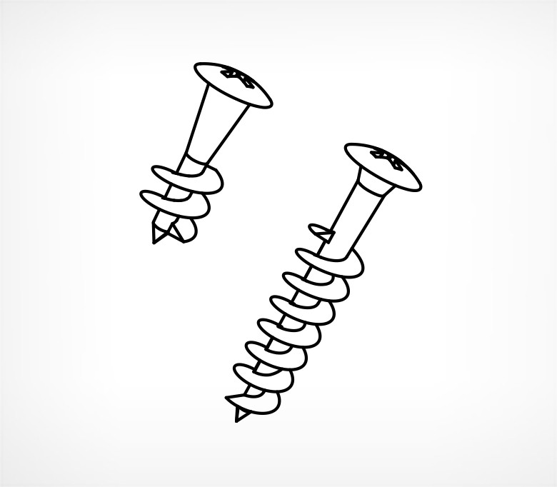 03_Винт-саморез пластиковый CB-SCREW, 30 мм, 55 мм, Прозрачный