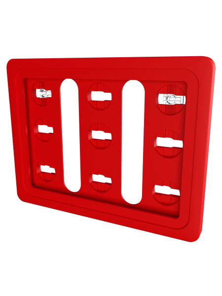 sk_Рамка ТЕХНО А7 красная, прозрачный держатель TECHNO W-CLIP