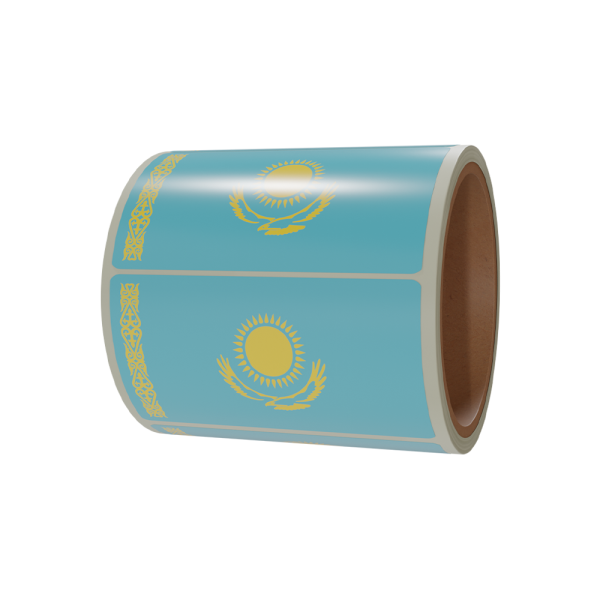 sk_Рулон этикетки самоклеящиеся, Флаг Казахстана, 20х30мм, 250шт в рулоне