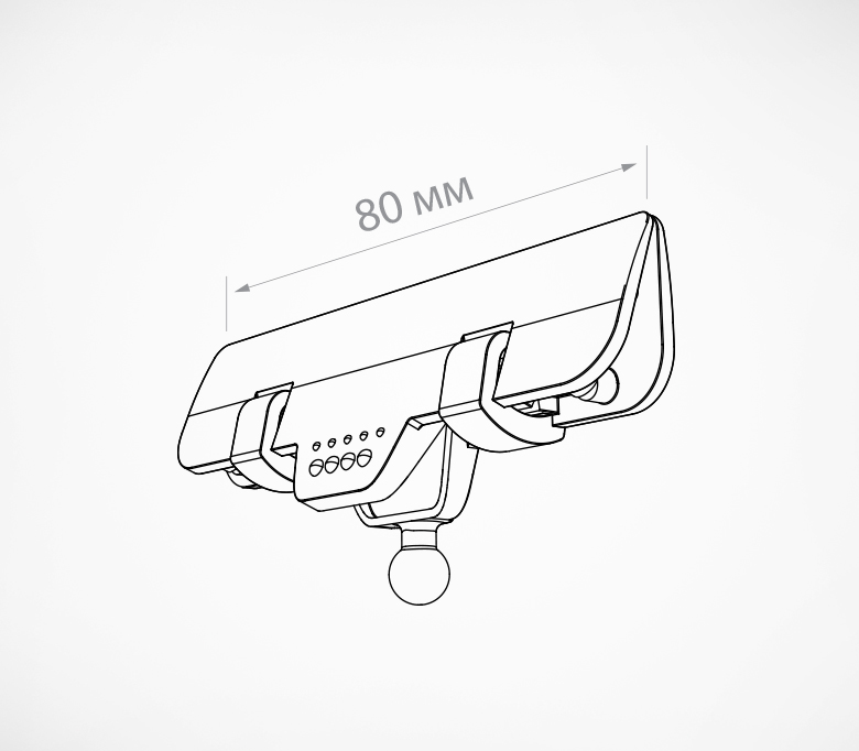 04_Зажим широкий для шарнирного ценникодержателя CARDCLAMP-VL, 80 мм, Черный