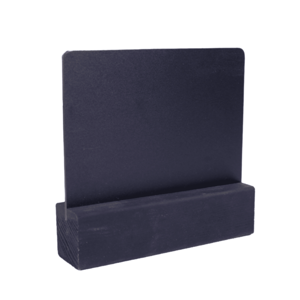 sk_Тейбл-тент горизонтальный, А5, 210х190х40мм, меловой, ПВХ, с деревянным основанием 40х19мм, черным