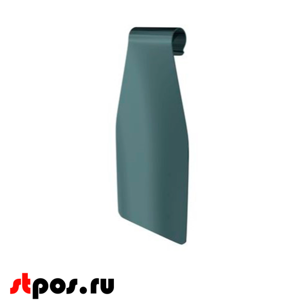 00_Ценникодержатель откидной на двойной крючок, 27,2х55 мм, нержавеющая сталь