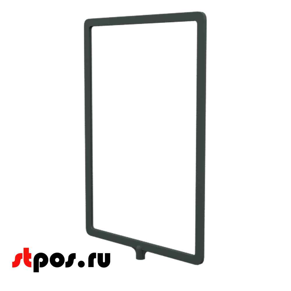 02_Пластиковая рамка А4 с интегрированным Т-держателем PFT-A4, под крепление диаметром 9мм, Серая