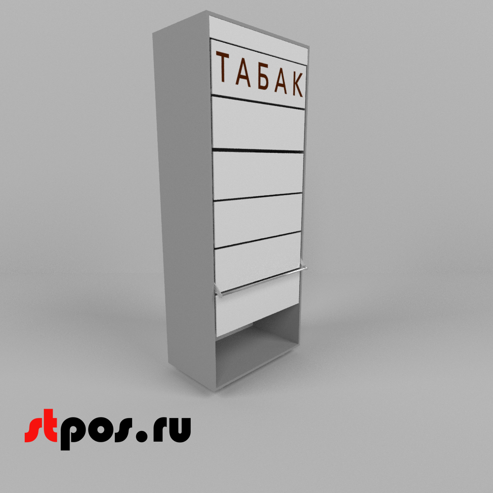 01_Диспенсер сигаретный ЛДСП, 6 полок по 10 видов, 731х420(320)х1642