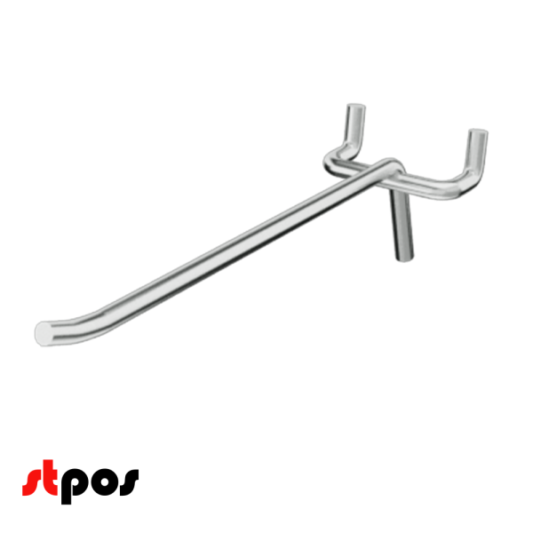 02_Крючок для перфорации одинарный 250мм, цинк-хром, d6, шаг 45, УСИЛЕННЫЙ