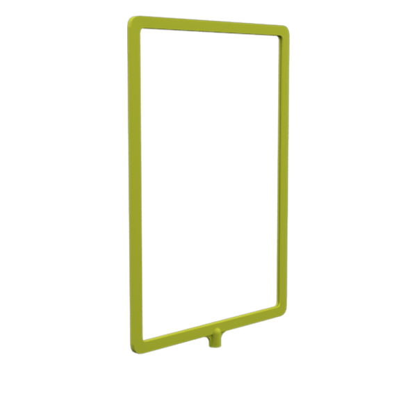 06_Пластиковая рамка А4 с интегрированным Т-держателем PFT-A4, под крепление диаметром 9мм, Желтая