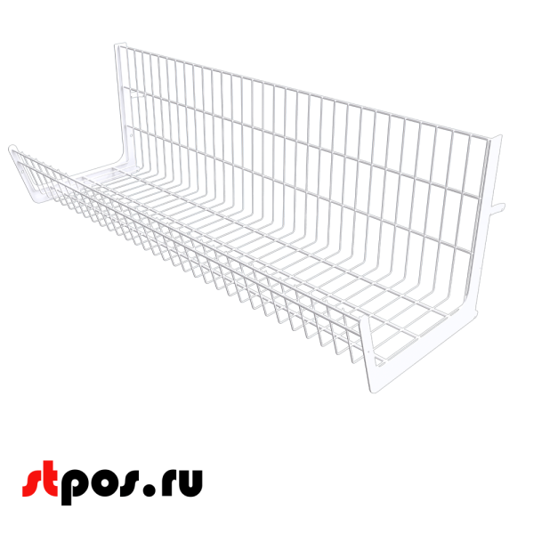 00_Основание корзины сетч.навесной 300х1000х300мм (унив.для 25 50серии), Глянец, RAL9016 Белый