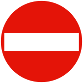 Наклейка "Кирпич", знак стоп, d150мм
