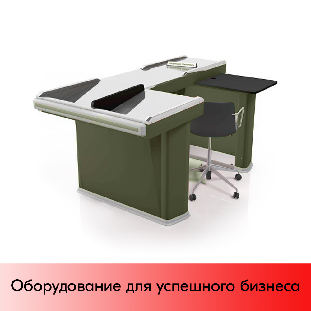 01_Кассовый бокс Stream-XL-200 v3.0 (шлиф.нерж., вырезы ДЯ FT, широкий накопит),RAL6003,Зеленый,Левый