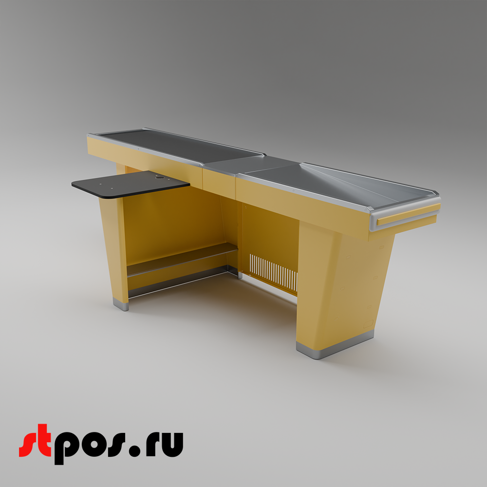 02_Кассовый бокс Stream-L-290S-Т150 (тр-р 150см,шл_нерж, б_выр.,уз_нак), RAL1018, Желтый, Левый 02_Кассовый бокс Stream-L-290S-Т150 (тр-р 150см,шл_нерж, б_выр.,уз_нак), RAL1018, Желтый, Левый