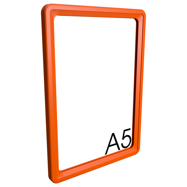 sk_Пластиковая рамка с закругленными углами формата А5 (148х210мм), PF-A5, Оранжевый