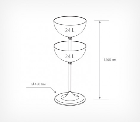 05_Схема дисплея UNIBOWL-TOWER-24, 24 л и 24 л, Белый