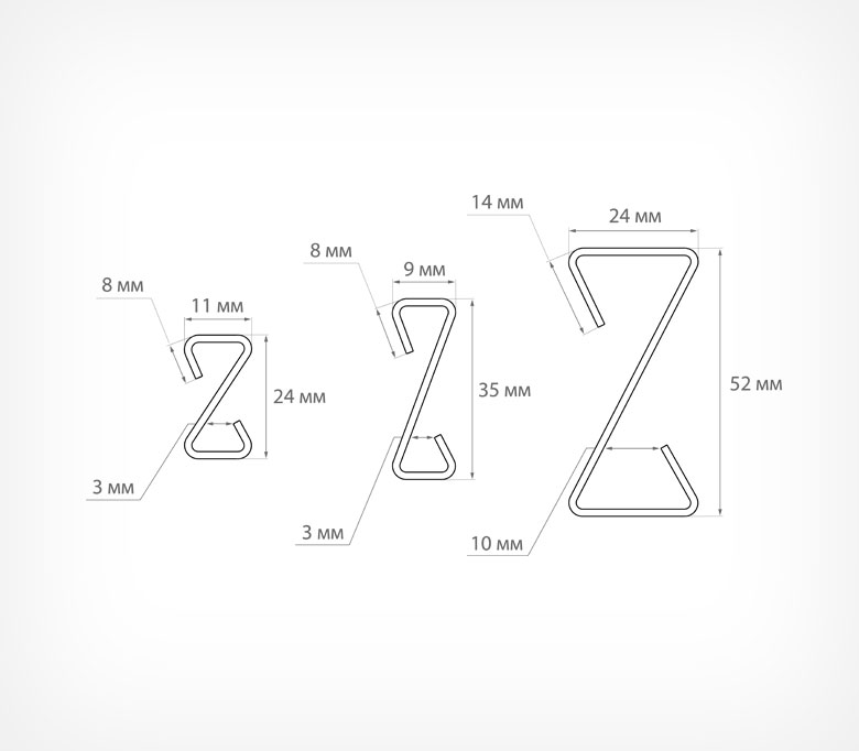 08_Крючок металлический Z-образный 52 мм