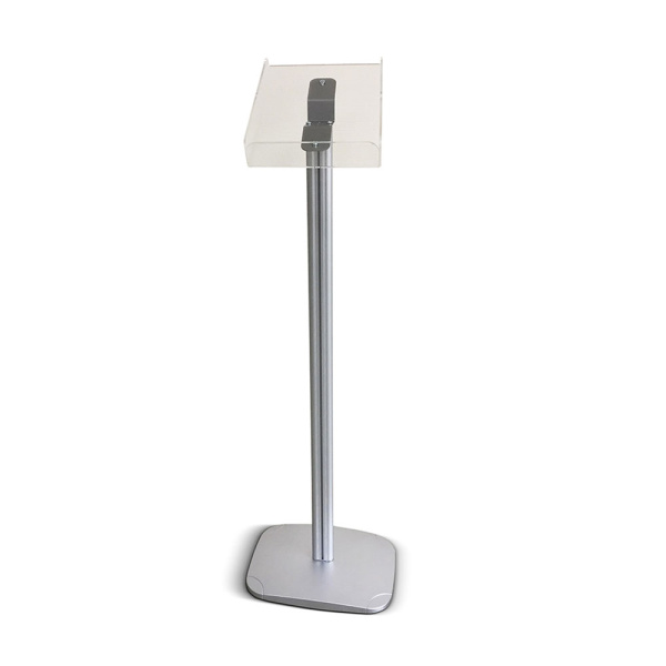 01_Стойка для рекламных материалов h-1м, лоток, под углом 55°