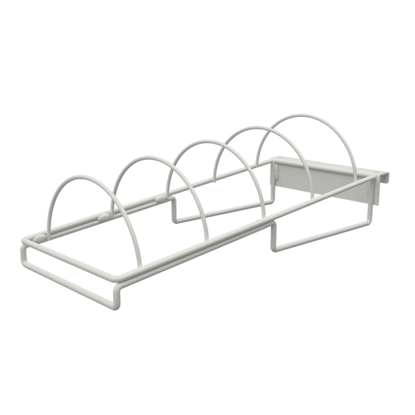 sk_Тарелкодержатель 400 мм на штангу 40х20 мм, 4 секции, Глянец, RAL9016 Белый