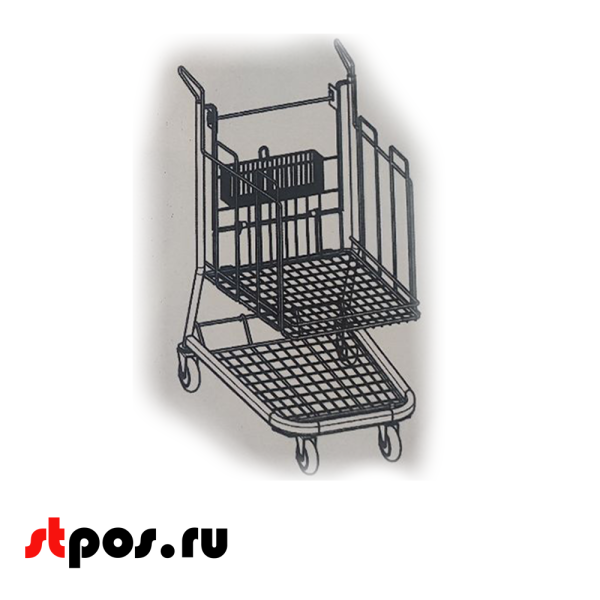 06_Тележка СОРТИРОВОЧНАЯ 125л,807х542х1073 мм, Серый