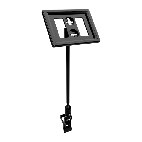 sk_Рамка ТЕХНО А8 черная, черный держатель TECHNO CLIP SMALL-VL, ножка 100мм