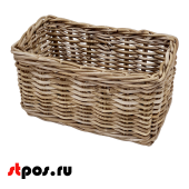 Корзина прямоугольная из ротанга 350х210х250, Серая