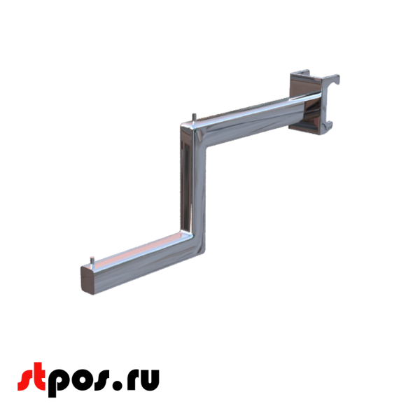 00_Кронштейн ступенчатый 400мм, на штангу 30х15 хром