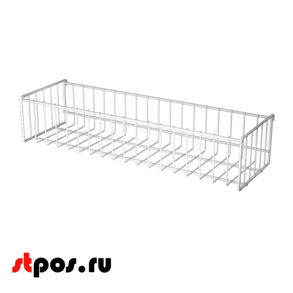 00_Корзина сетчатая на решетку 150х500 мм, h 100 мм Нордика RAL 9016
