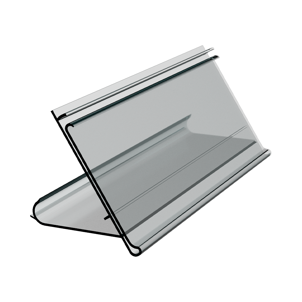 stpos_Ценникодержатель полочный UT39 длина 100мм, Прозрачный